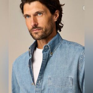 Medium Weight Denim Button-down Shirt